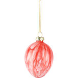 Dekoratief | Hanger ei 'Smudge Pink', roze, glas, 6x6x9cm | A260002