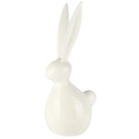 Dekoratief | Deco bunny, wit, aluminium/email, 24x18x50cm | A258145