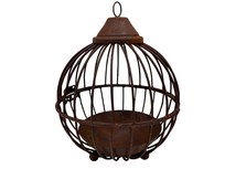 Ornament decoratief roest bruin hang staand  mosbal 21 cm  x 17 cm | 125080  | Home Sweet Home | Stoer & Sober Woonstijl