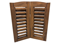 2 luik louvre shutters bruin 50 x 46 cm | 713769 | Home Sweet Home | Stoer & Sober Woonstijl
