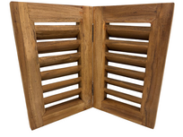 2 luik louvre shutters bruin 40 x 50,5 cm | 388333 | Home Sweet Home | Stoer & Sober Woonstijl