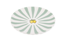 Ontbijtbord Fruity Citron – Groen/Wit – Aardewerk – ø 20cm - Dishes & Deco