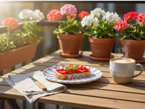 Ontbijtbord Fruity Strawberry – Paars/Wit – Aardewerk – ø 20 cm - Dishes & Deco