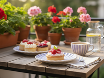 Bordje Fruity Strawberry – Paars/Wit gestreept – Aardewerk – ø 15 cm - Dishes & Deco