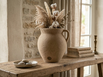 BRYNXZ Majestic Taupe Jar One Ear - 24x24 cm | Rustieke Kruikpot