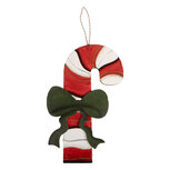 Clayre & Eef | Decoratie hanger Zuurstok Rood Wit 25x1x39 cm | 6H2476