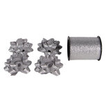 Clayre & Eef | Lint en strikken Zilverkleurig 5x5x15 cm | 66574ZI