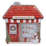 Clayre & Eef | Blikken Bewaardoos Blauw Rood 21x22x6 cm | 6BL0195