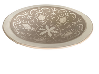 Salade schaal Nejma Ø 42 cm aardewerk beige wit  | SOR.NB.40| Dishes & Deco