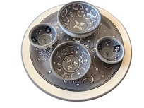 Tapas Party set 5 delig Nejma Gris aardewerk hapjes bord en schaaltjes grijs wit | TP.PY.NG | Dishes & Deco