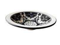 Salade schaal Black Fond handgemaakt Ø 33 rond zwart wit | SOR.BF.30 | Dishes & Deco