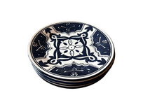 Set van 4 borden Black Fond Ø 27,5 cm | PB.BF.28 | Dishes & Deco