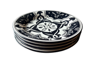 Set van 4 borden Black Fond Ø 24 cm | PB.BF.24 | Dishes & Deco