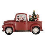 Clayre & Eef | Muziekdoos Auto met LED Rood Zwart 28x12x15 cm / 3xAA | 6PR6205