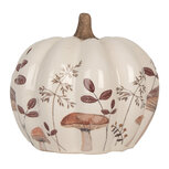 Clayre & Eef | Decoratie Pompoen Beige Bruin ø 14x13 cm | 6CE2239S