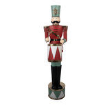 Clayre & Eef | Decoratie Notenkraker Rood Groen 33x33x121 cm | 5Y1439