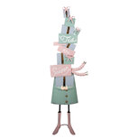 Clayre & Eef | Kerstdecoratie Groen Roze 28x14x90 cm | 5Y1444