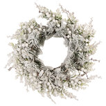 Clayre & Eef | Kerstdecoratie Krans Groen Wit ø 50x10 cm | 66676