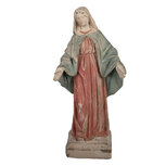 Clayre & Eef | Kerstdecoratie Beeld Maria Beige Blauw 20x14x44 cm | 6MG0163