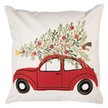 Clayre & Eef | Kussen gevuld Wit Rood 44x44x4 cm | KG023.159