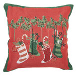 Clayre & Eef | Kussen gevuld Rood Groen 44x44x4 cm | KG023.144