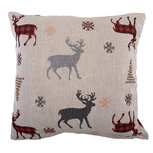 Clayre & Eef | Kussen gevuld Beige Rood 44x44x4 cm | KG023.147