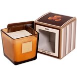 Dekoratief | Geurkaars 'Sandal Wood', glas/wax, 10x10x10cm | A269037