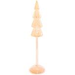 Dekoratief | Deco boom op voet, goud/transparant, glas, LED, 39cm | A269023