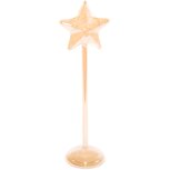 Dekoratief | Deco ster op voet, goud/transparant, glas, LED, 36cm | A269021