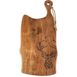 Dekoratief | Snijplank 'Royal Deer', naturel, hout, 22x4x60cm | A268230