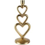 Dekoratief | Kandelaar m/harten, goud, metaal, 12x12x30cm | A268171