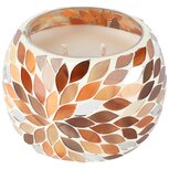 Dekoratief | Geurkaars 'Amber Ember', glas/wax, 12x12x10cm | A268159