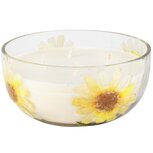 Dekoratief | Geurkaars 'Sunflower', glas/wax, 15x15x7cm | A268155
