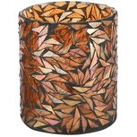 Dekoratief | Theelichthouder 'Brown Trencadis', glas, 10x10x13cm | A268132