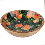 Dekoratief | Bowl 'Orangina', naturel, hout/enamel, 25x25x8cm | A268080