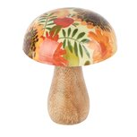 Dekoratief | Paddenstoel 'Indian Summer', hout/enamel, 11x11x14cm | A268050