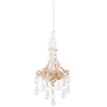 Dekoratief | Hanger kroonluchter, transparant/champagne, glas, 7x7x14cm | A265996