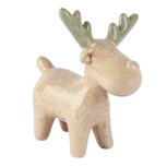 Dekoratief | Deco rendier staand, beige, dolomiet, 10x8x11cm | A265955