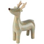 Dekoratief | Deco rendier staand, groen, dolomiet, 14x6x17cm | A265953