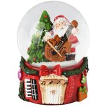Dekoratief | Waterbol santa m/instrument, rood, resina/glas, 9x7x10cm | A265945