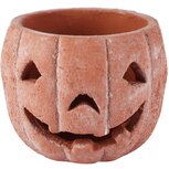 Dekoratief | Bloempot halloween pompoen, oranje, cement, 12x12x10cm | A265149