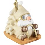 Dekoratief | Santa gnoom op slee, cr?me/wit, resina, 12x7x12cm | A265846