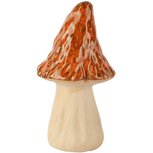 Dekoratief | Paddenstoel, oranje/cr?me, keramiek, 7x7x14cm | A265815