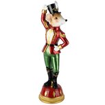 Dekoratief | Muis staand op voet, groen/rood, resina, 15x14x47cm | A265293