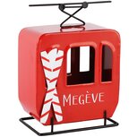 Dekoratief | Deco gondel kabellift 'Megeve', metaal, LED, 11x5x14cm | A265249