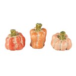 Dekoratief | Deco pompoentje, oranje, keramiek, 5x4x6cm, set van 3 stuks | A265222