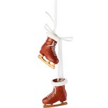 Dekoratief | Hanger schaatsen, rood/wit, resina, 5x4x6cm | A265704