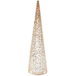Dekoratief | Kegel vorm 'Wired', goud, draait 360?, LED, 16x16x60cm | A265315