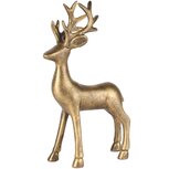 Dekoratief | Hert staand, goud, resina, 14x6x24cm | A265673