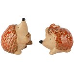 Dekoratief | Deco egel, bruin, keramiek, 9x7x7cm, set van 2 stuks | A265385
